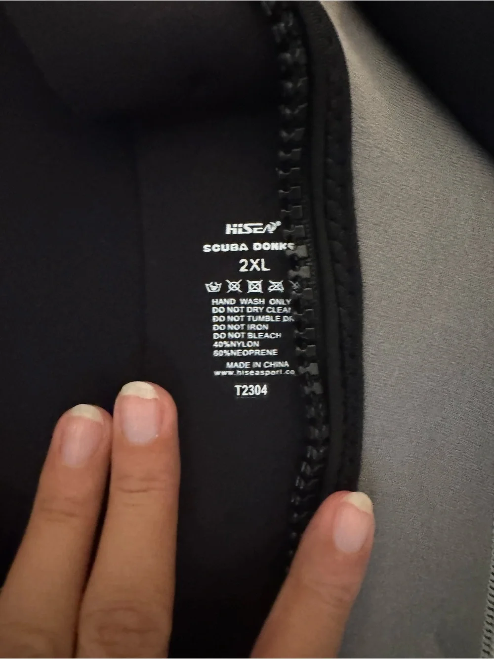 HiSea Neoprene Scuba Wetsuit - Black & Gray